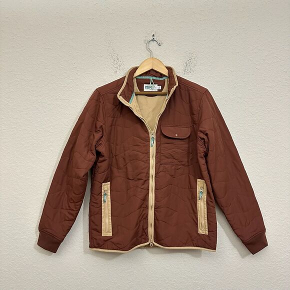 Wellen Other - WELLEN Quilted Jacket Brown Full Zip Insulated Cozy Winter Outdoor Nylon